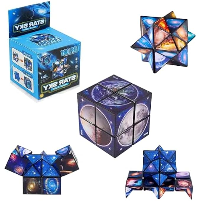STARRY SKY INFINITY CUBE, STARRY SKY PLANET 3D PUZZLES, 2-IN-1 STARRY CLEAR SKY RUBIK'S CUBE, EDUCATIONAL GAME GIFTS - Image 1
